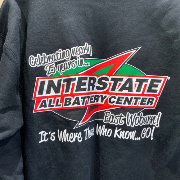 INTERSTATE BATTERY East Woburn Crewneck Sweatshirt - Crew Neck - Mens Small - Picture 4 of 5
